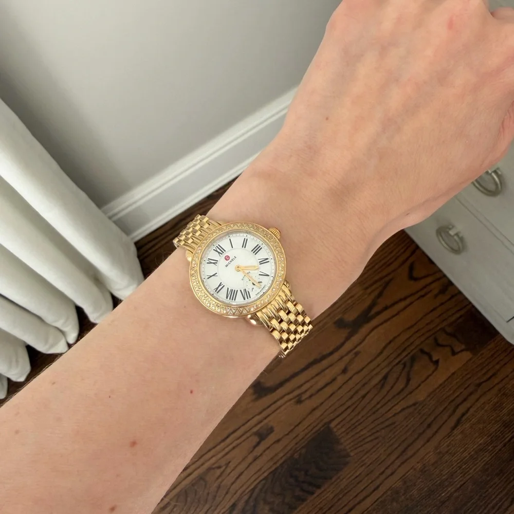 Michele Serein 28MM Gold Diamond Watch - Picture 8 of 10